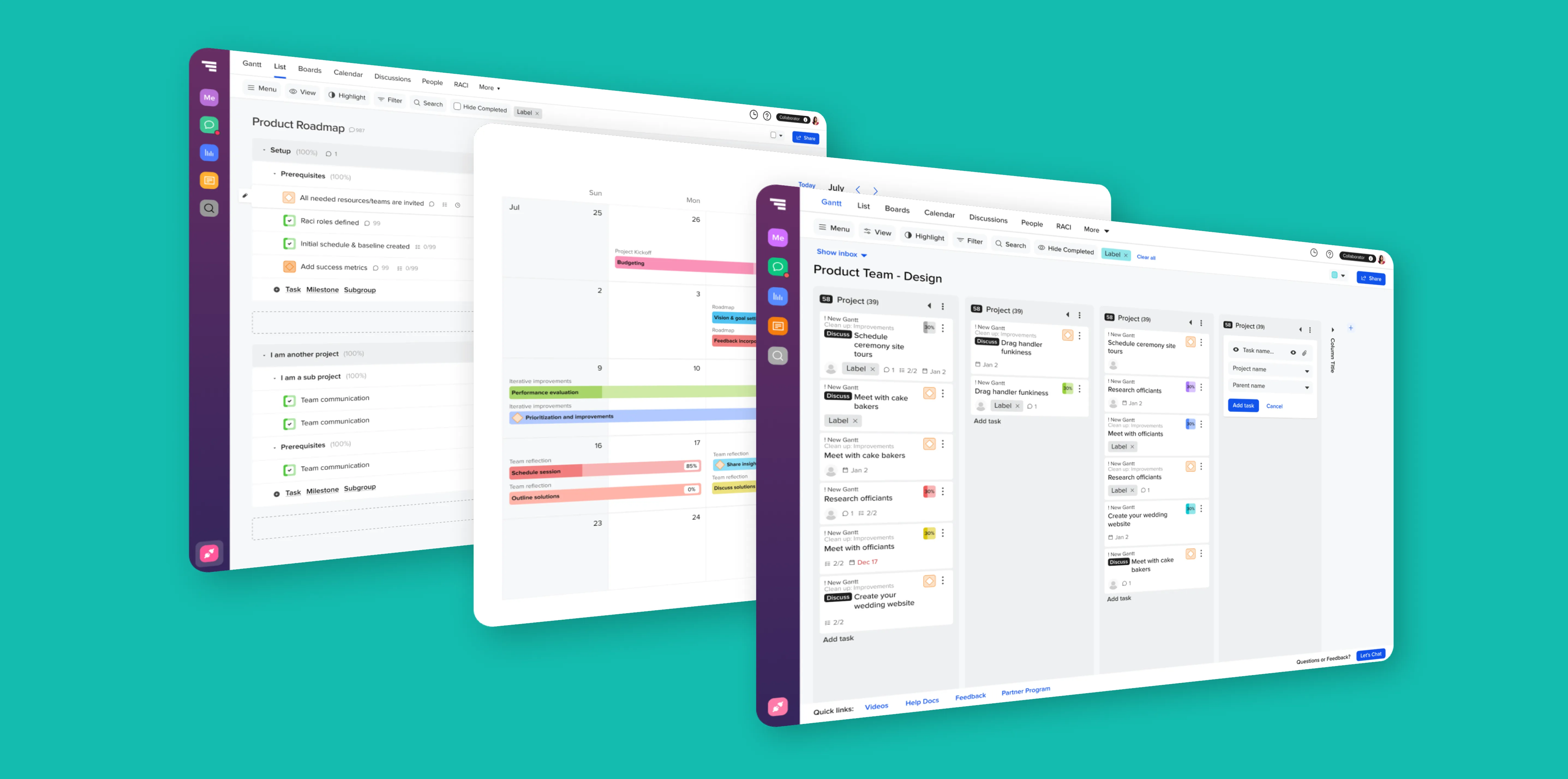 TeamGantt drag-and-drop Gantt chart with task 